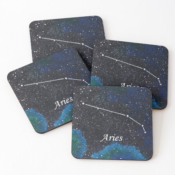 Item preview, Aries Zodiac Sign Space Painting designed and sold by CoryellArt.