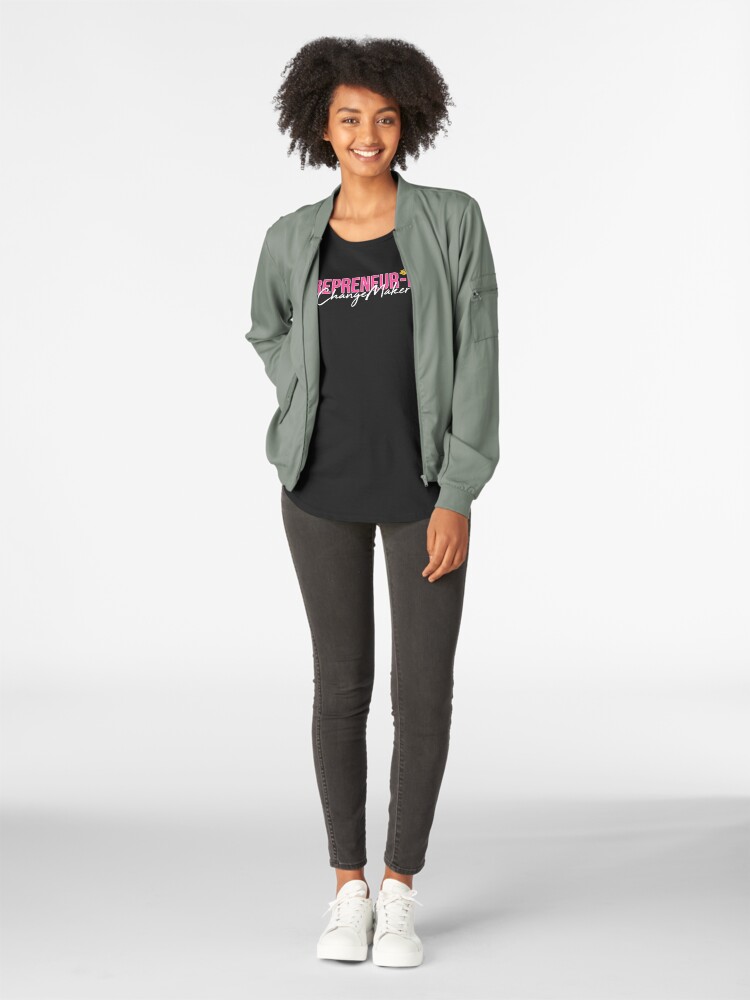 Alternate view of ENTREPRENEUR-ESS - Lady Boss Tees (Motivational Tees For Women) Premium Scoop T-Shirt
