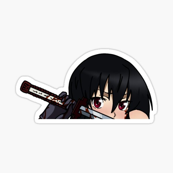 Dämonenschwert Anime Peeker Aufkleber Sticker