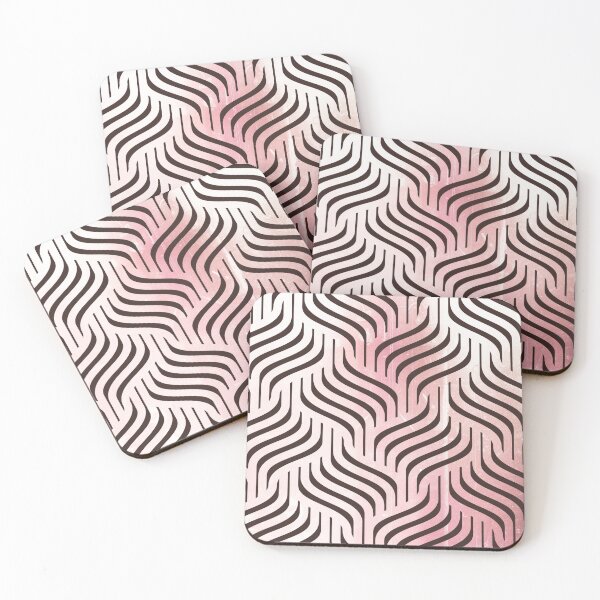Item preview, Blush Pink Wavy Diamonds Pattern  designed and sold by Designs By YL.
