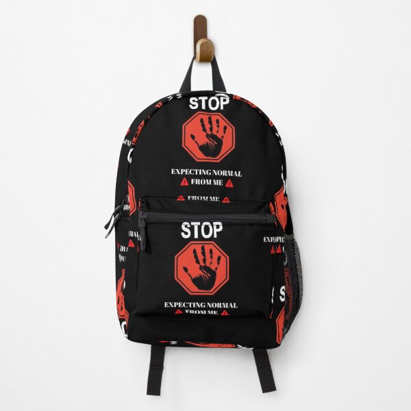 Item preview, STOP! Expecting Normal From Me Quote Saying Design (Black) designed and sold by NamasteRELAXTV.