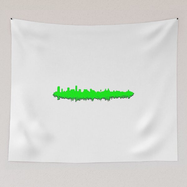 Item preview, Liverpool Skyline Rocks Green designed and sold by Paul Madden.