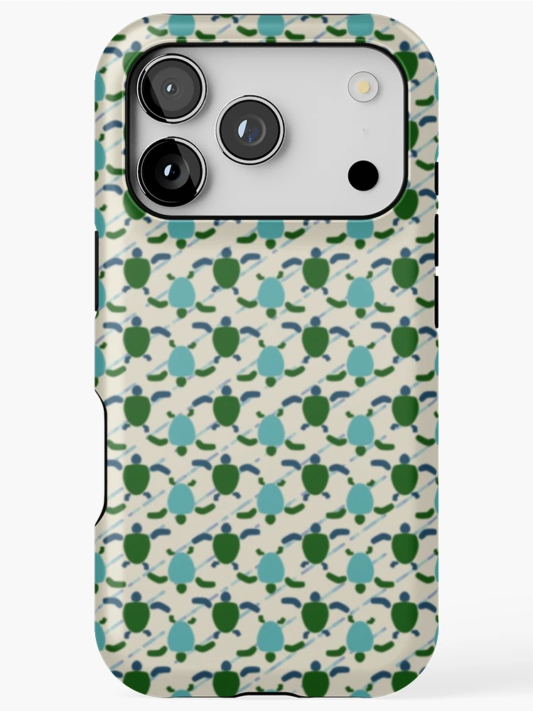 Thumbnail 1 of 4, iPhone Case, Sea Turtle Optical Print Pattern designed and sold by CvLoria.
