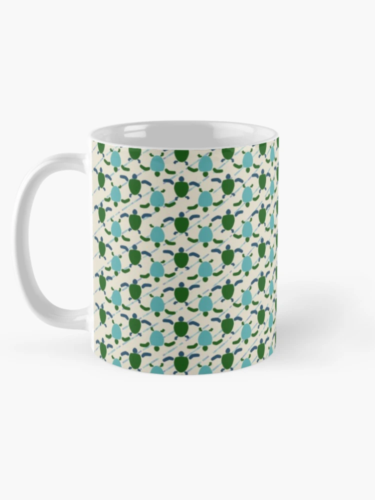 Thumbnail 5 of 6, Coffee Mug, Sea Turtle Optical Print Pattern designed and sold by CvLoria.