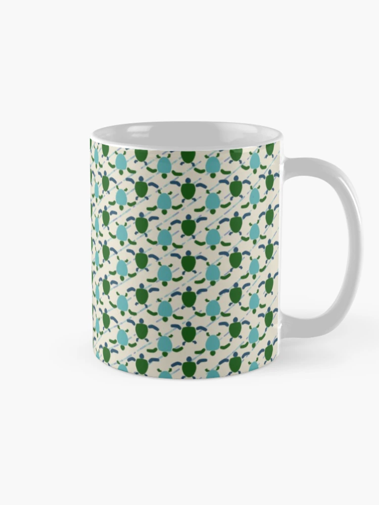 Thumbnail 3 of 6, Coffee Mug, Sea Turtle Optical Print Pattern designed and sold by CvLoria.