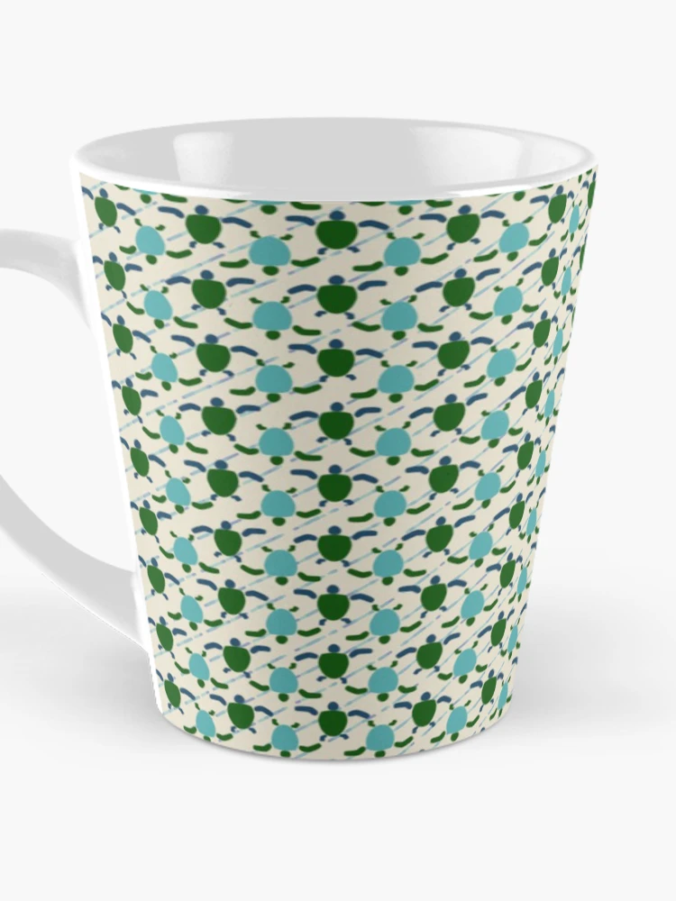 Thumbnail 3 of 4, Coffee Mug, Sea Turtle Optical Print Pattern designed and sold by CvLoria.