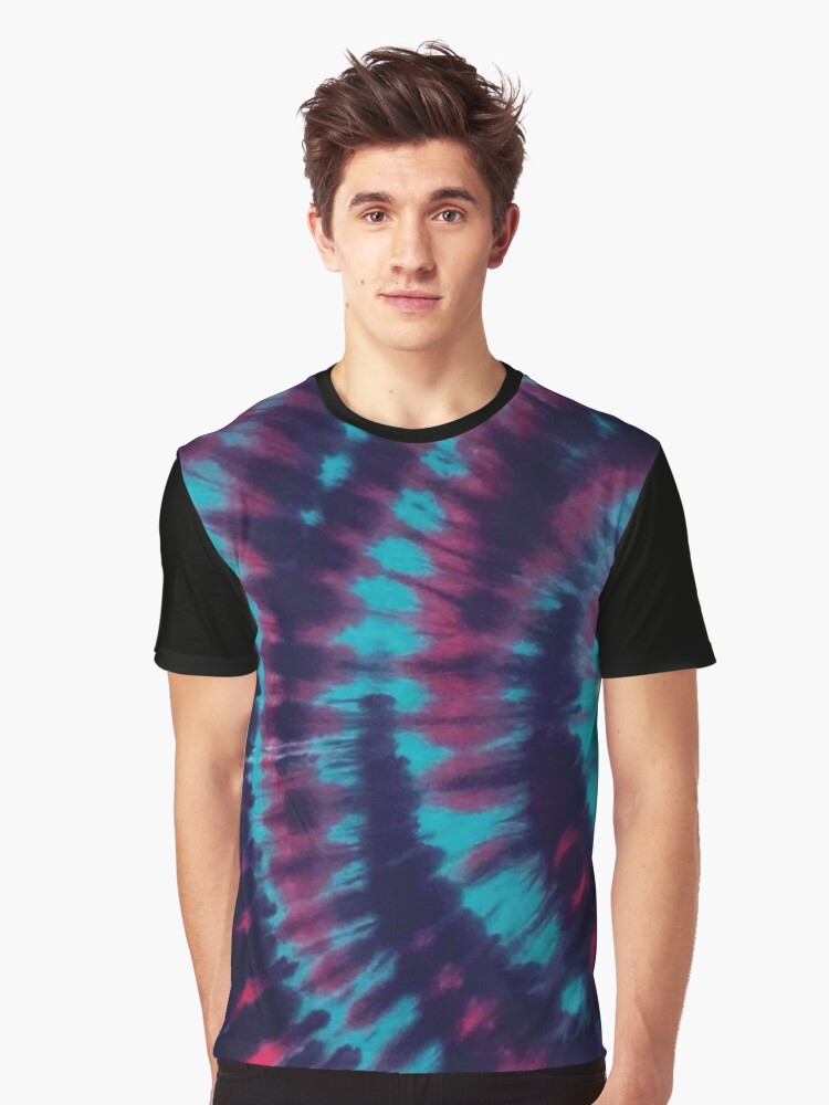 Cyan Fuchsia and Purple Tie Dye