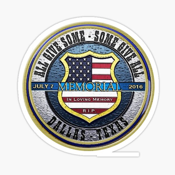 Dallas Police Officer Memorial Sticker