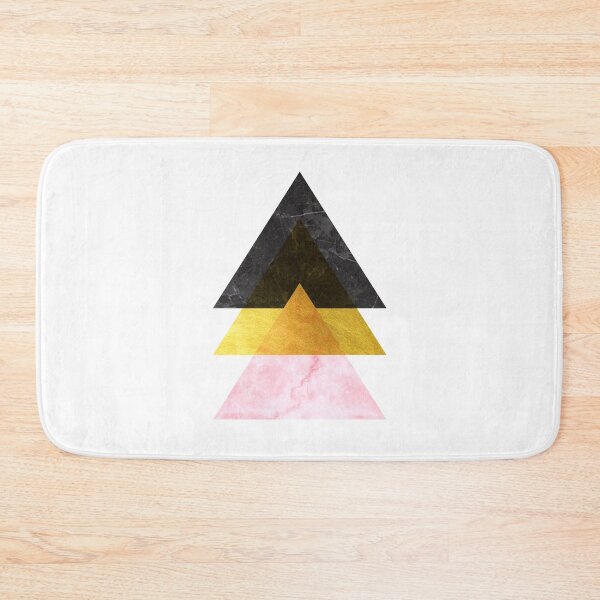 Item preview, Modern Pink Gold Black Marble Geometric Triangle designed and sold by Turkdesigner.