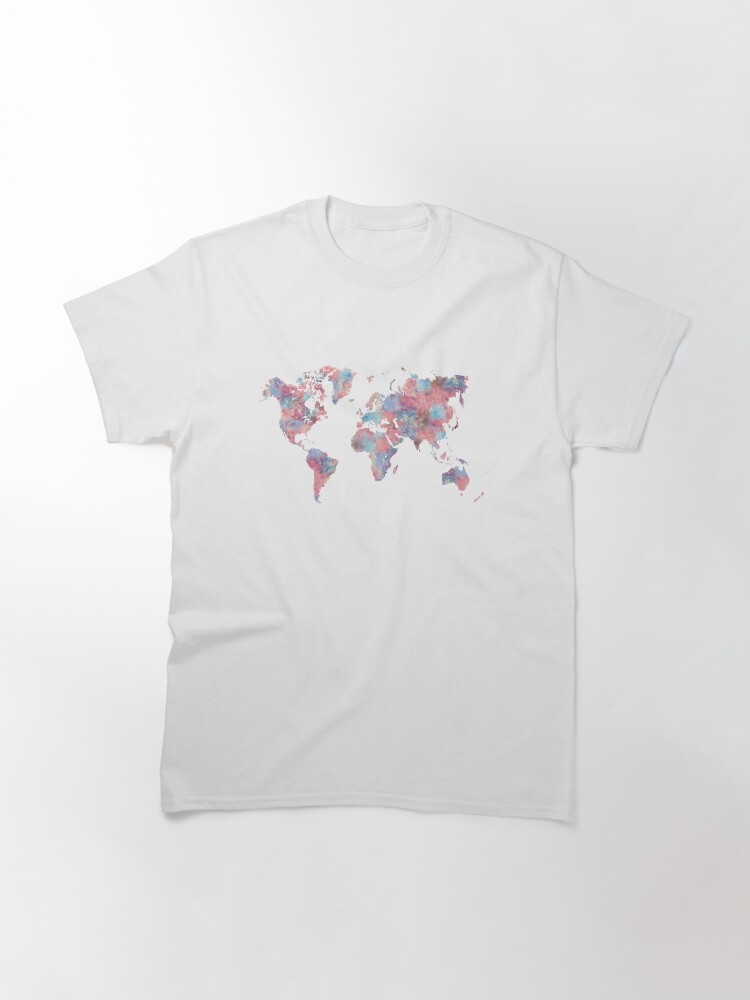 Alternate view of Wanderlust World Map Classic T-Shirt