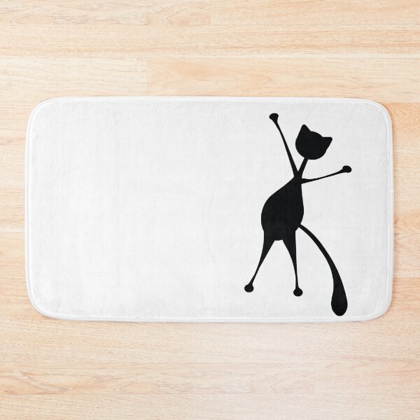 Item preview, Stretching oneself cat's silhouette designed and sold by Aenota.