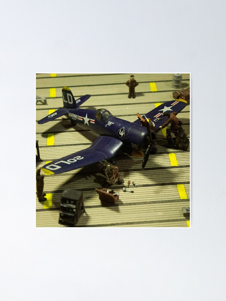 Póster «Diorama Chance Vought F4U Corsair segunda guerra mundial miniatura»  de FDbubble1986 | Redbubble