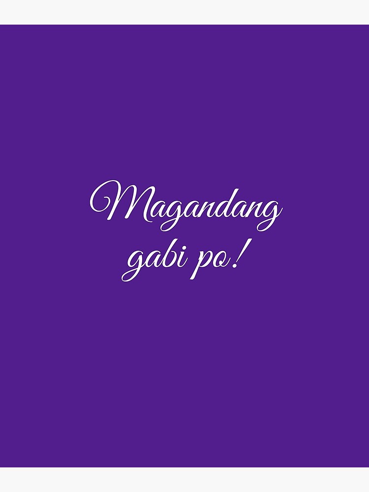 by-palangga-philippines-tagalog-word-for-good-evening-poster-for