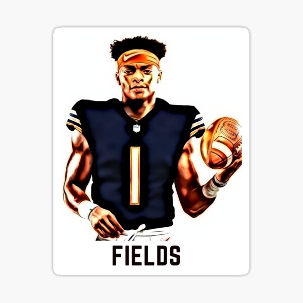 Justin Fields Jersey Sticker for Sale by bsweat