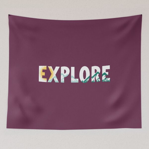 Item preview, EXPLORE Mountain Design for Hikers designed and sold by Woggy-Doodles-.