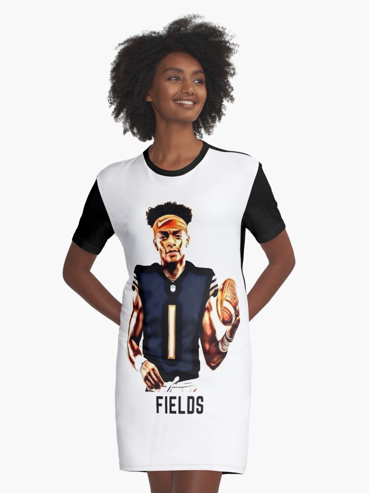 Justin Fields NFL Chicago Bears Graphic T-Shirt Dress for Sale by