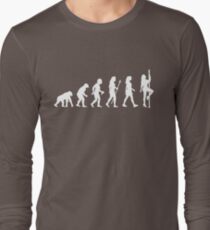 Funny Pole Dancing Stripper Evolution Long Sleeve T-Shirt