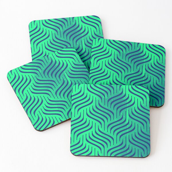 Item preview, Green Wavy Diamonds Pattern  designed and sold by Designs By YL.