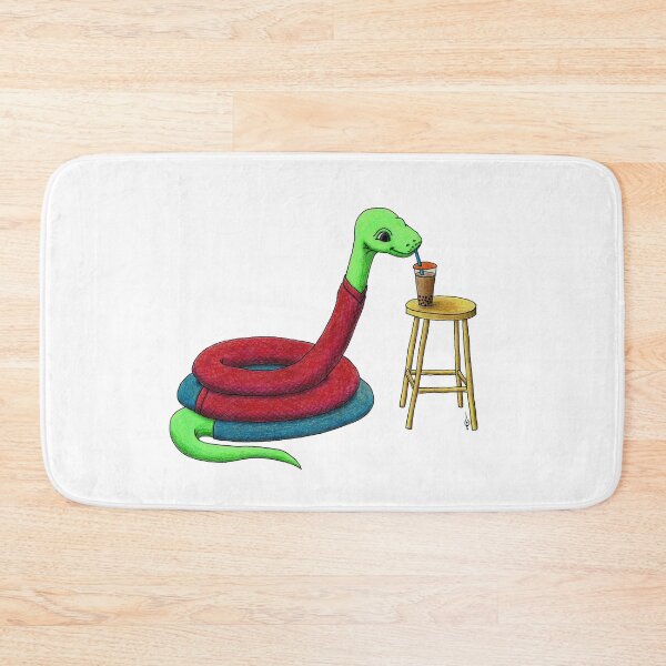 Item preview, Cozy Snake with Boba designed and sold by Lightmotif.