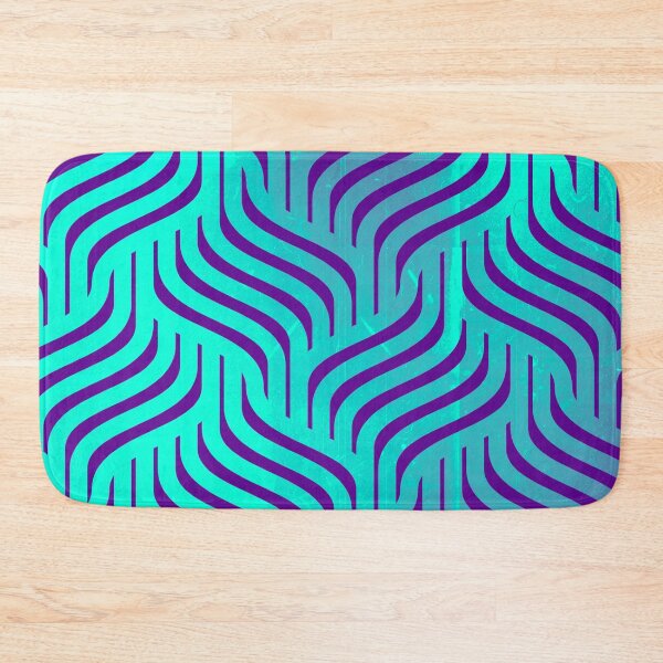 Item preview, Aqua Wavy Diamonds Pattern  designed and sold by Designs By YL.
