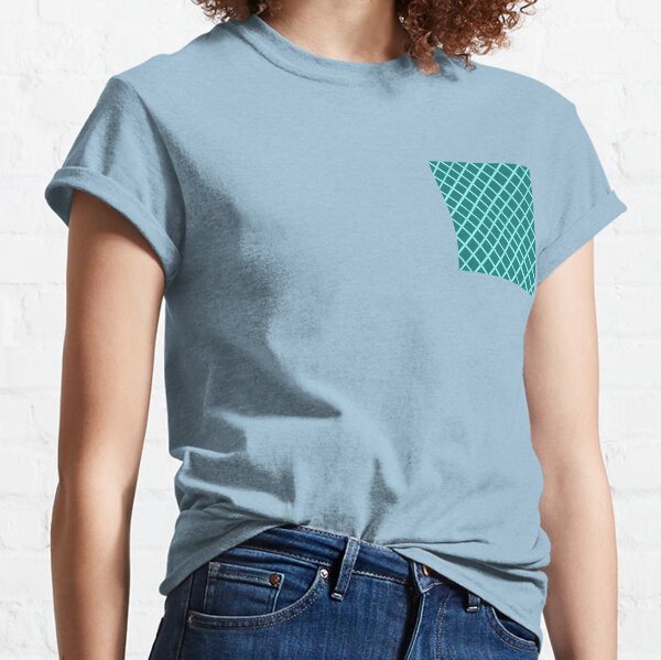 Triangles 2 Shades Of Aqua Classic T-Shirt