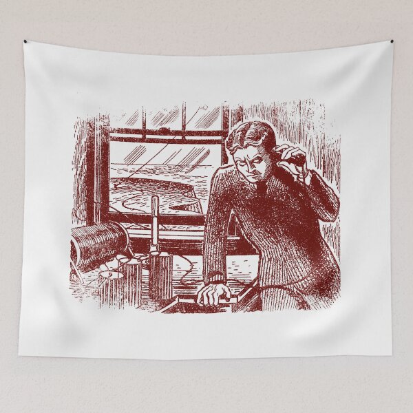 Item preview, On The Wireless - Red designed and sold by Banjoboy Art.