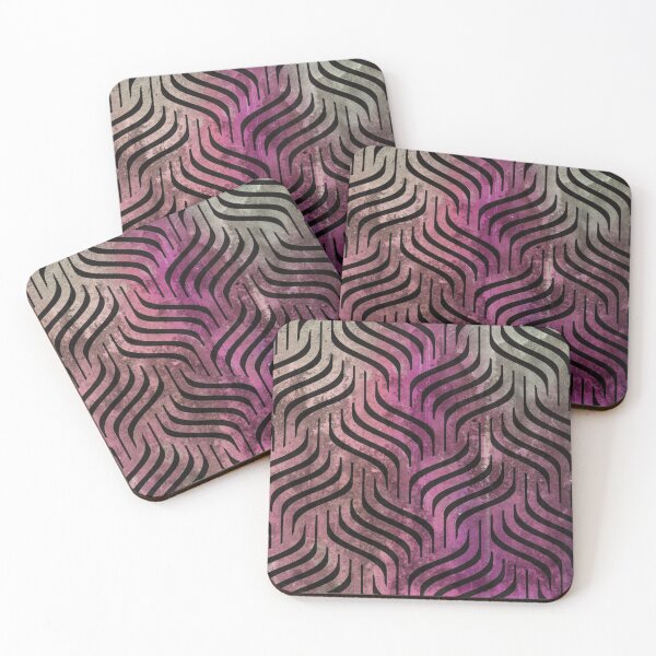 Item preview, Pink Grunge Wavy Diamonds Pattern  designed and sold by Designs By YL.