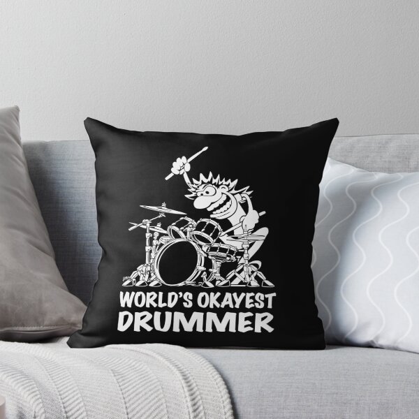 Item preview, World's Okayest Drummer Cartoon Illustration by Jeff Hobrath designed and sold by hobrath.