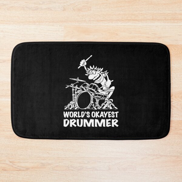 Item preview, World's Okayest Drummer Cartoon Illustration by Jeff Hobrath designed and sold by hobrath.