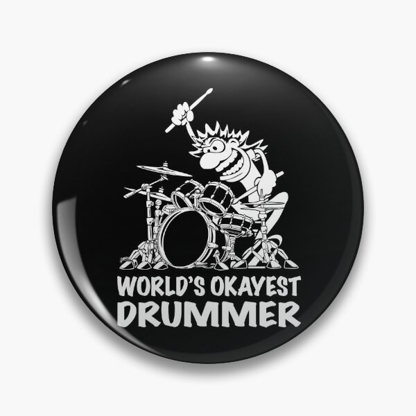Item preview, World's Okayest Drummer Cartoon Illustration by Jeff Hobrath designed and sold by hobrath.