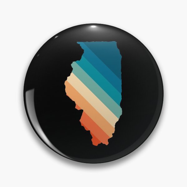 Item preview, Illinois State Retro Map designed and sold by Texterns.