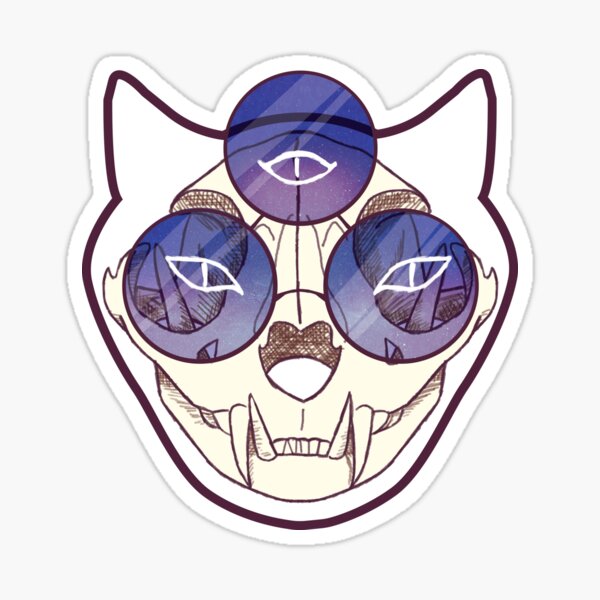three eyed cat Sticker