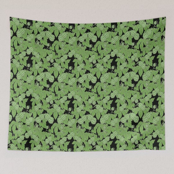 Item preview, Hops on the vine- black background  designed and sold by cityette.