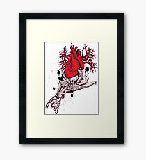 Hearth in Hand, Red and Naked hearth Framed Print