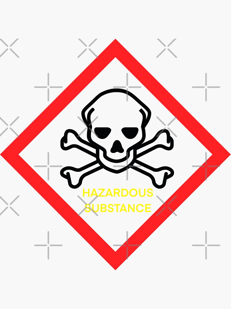 "HAZARD" Sticker for Sale by GalacticInker Redbubble