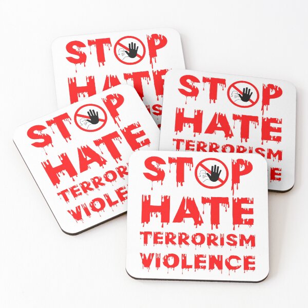 Item preview, STOP HATE TERRORISM VIOLENCE designed and sold by HDesign-Tiz.