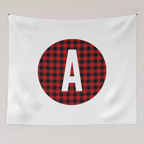 Item preview, Monogram letter A flannel design designed and sold by JustSeasons.