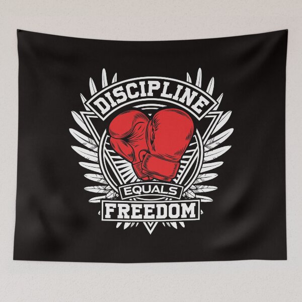 Item preview, Discipline equals Freedom - Motivational Text Based Art designed and sold by WolfSpiritCo.