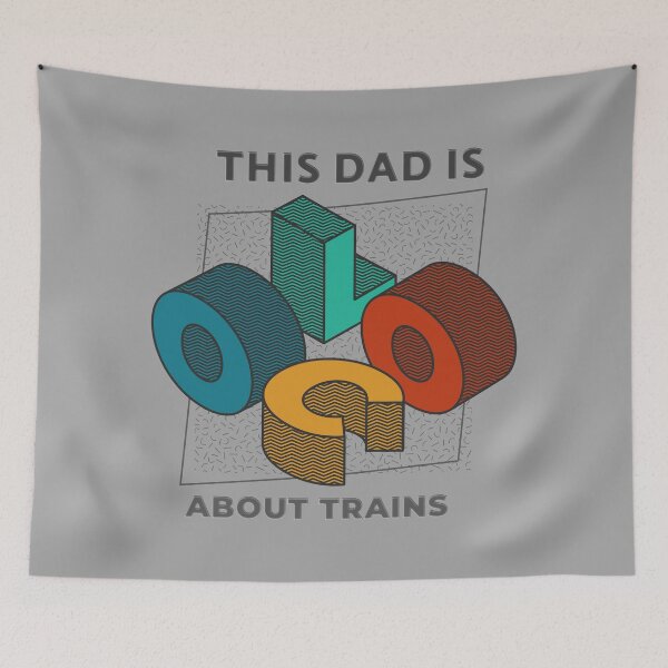 Item preview, Cool abstract This Dad is Loco about Trains Design. Birthday or Fathers Day Model Railroading Design. Something Special and unique for Dads. designed and sold by UrTops.