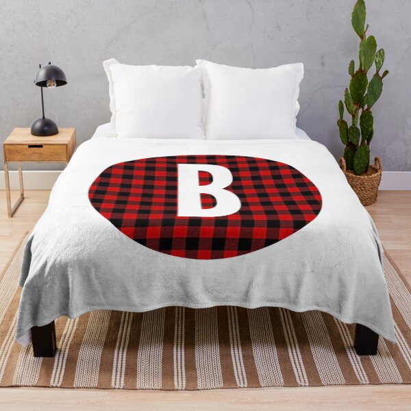 Item preview, Monogram letter B flannel design designed and sold by JustSeasons.