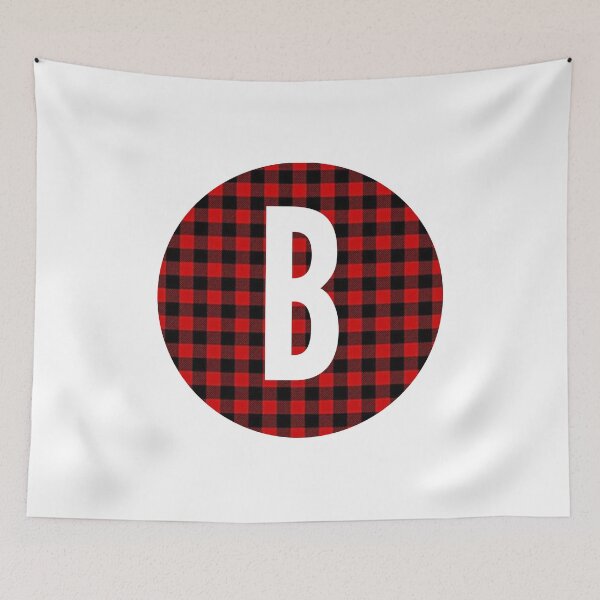Item preview, Monogram letter B flannel design designed and sold by JustSeasons.