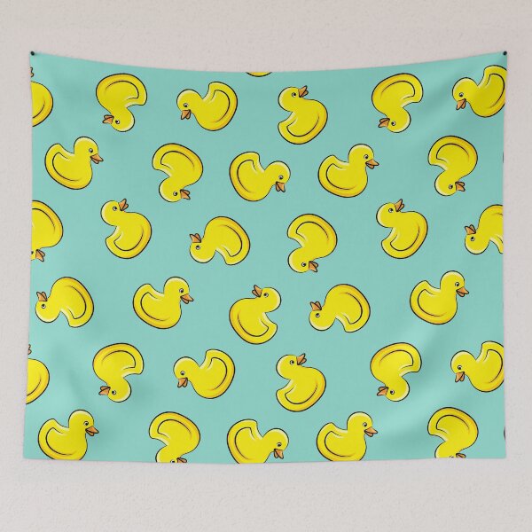 Item preview, Rubber Ducks - teal designed and sold by littlearrow.