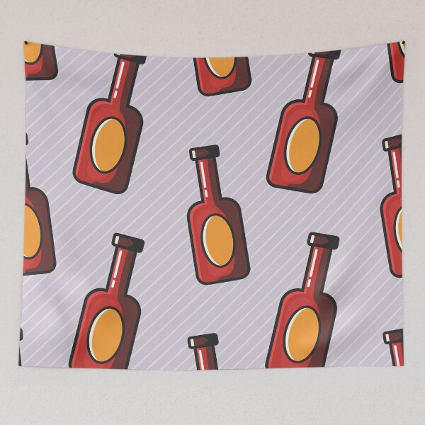 Item preview, beer bottle seamless pattern designed and sold by werezu.