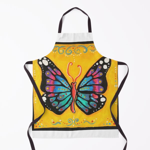 Item preview, Colorful Butterfly on Golden Yellow Background designed and sold by JessCarol-Art.