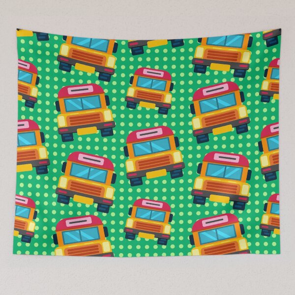 Item preview, school bus seamless pattern designed and sold by werezu.