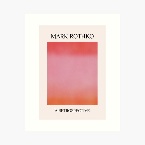 Mark Rothko Ausstellung Kunstposter, Mark Rothko Poster, Museumsdruck, minimalistische Wanddekoration, Vintage Poster, Gradationskunst, abstrakte Wandkunst, Rot und Pink, Rothko Untitled Kunstdruck
