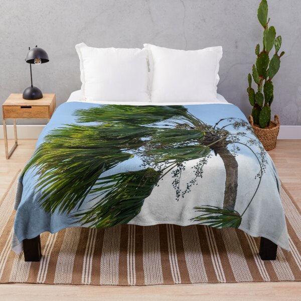 Item preview, Palm trees are blown by the strong wind during storm or hurricane designed and sold by Artsy Boulevard.