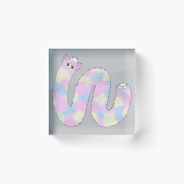 Item preview, Long Furby Pastel Pink Rainbow designed and sold by Unreasonable Furby.