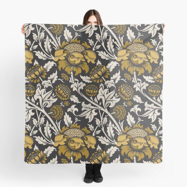 Item preview, William Morris Vintage Black and Gold Floral Pattern designed and sold by Tamas Das.