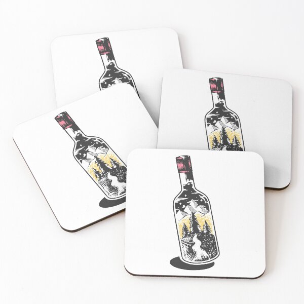 Item preview, Badge with Mountains in a Bottle designed and sold by VerboShop.